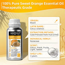 HIQILI Sweet Orange Essential Oil,Pure Natural Orange Oil with Dropper Perfect for Skin, Diffuser, Aromatherapy, Soap and Candle Making-16Oz