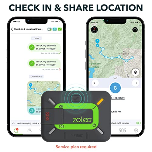 ZOLEO Two-way Satellite Communicator – Global SMS Text Messaging & Email, Emergency SOS Alerting, Check-in & GPS Location – Android iOS Smartphone Accessory