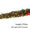 Ariv Christmas Garland 270CM 9FT Xmas Decoration Garlands with Red and Gold Tree Baubles Balls for Xmas Door Window Wall Party Fireplace Decoration Ornaments Kerris S427