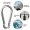 4 Pack 5½ inches Heavy Duty Carabiners Hook, 304 Stainless Steel Outdoors Clips, Load 660 lb Weight Strong Large Spring Snap Hook for Hammocks, Punching Bags, Swing Chairs, Gym Equipment