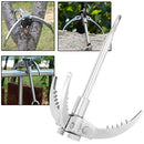 Grappling Hook Heavy Duty Stainless Steel Rock Climbing Hook Folding 3 Claw Hook Multifunctional Outdoor Survival Carabiner Hooks Tool for Camping Hiking Tree Rock Mountain Climbing