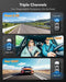 WOLFBOX i07 Dash Cam, 3 Channel Dash Cam Built in WiFi GPS, 4K+1080P Dash Camera Front and Inside, 2K 1440P+1080P+1080P, 3" LCD Super IR Night Vision, 24 Hours Parking Monitor, Support 128GB Max