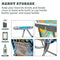 SunnyFeel Folding Beach Chair 5-Postion Adjustable Reclining High Back Head Rest Aluminum Portable Lounge Chairs for Adults Outdoor (Ocean Wave)
