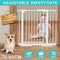 Child Pet Safety Gates Adjustable Baby Gate with A 10CM Extension Barrier 77CM Height 75~95CM Width - White