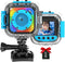 Kids Waterproof Camera 1080P HD Digital Action Camera Toddlers Underwater Sports Video Camcorder Toys for 3-12 Year Old Children Birthday Gifts with 32GB SD Card (Blue)