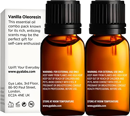 Gya Labs Vanilla Essential Oil & Lavender Essential Oil (2 Packs)