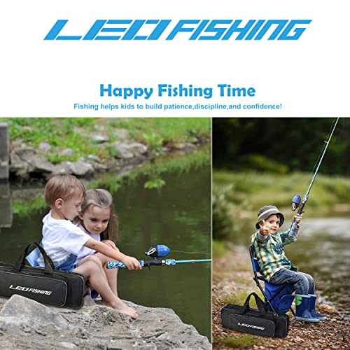 LEOFISHING Kids Fishing Pole Set with Full Starter Kits 2 Set