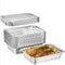 Packware Square Disposable Aluminum Foil Tray - Premium Quality Aluminum Foil with Leakage-Proof, Durable, Recycled Material - Catering, Baking, Roasting, Grill & Much More - 20x20x5cm (20 Pack)