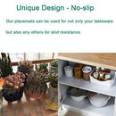 Greengoal Clear Placemats Washable Non-Slip Heat-Resistant, Transparent Mats for Dining Table, Office Desk, Shelves, and Kitchen Counter Cover. (4pcs)