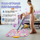 Dance Mat Toys, Touch Play Electronic Dance Pad with LED Lights, Adjustable Volume, Built-in Music, 5 Challenge Levels Christmas Thanksgiving Birthday Gifts for 3 4 5 6 7 8 9+ Year Old Kids Girls Boys