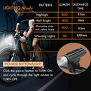 Bike Headlight and Rear Bike Light Set - USB Led Rechargeable Bike Lights Front and Back - Super Bright Bike Light Set - Waterproof - Flashing - Suit Road Cycling, MTB - Apremont