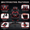 Zeanus Gaming Chair with Footrest Ergonomic Computer Chair with Massage Recliner for Heavy People Racing Gamer Chair Big and Tall Chairs for Adults Red