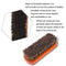 Leather Care Protecting Horsehair Shoe Brushes, Horsehair Shoe Shine Brush, Soft 2Pcs Long Shaft Slotted Boots Leather(Mahogany Medium)