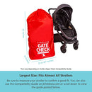J.L. Childress Gate Check Bag for Standard and Double Strollers, Red