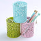 1 P C Metal Hollow Rose Flower Design Cylinder Pen Pencil Pot Holder Storage Pen Case Office Stationary Supplies