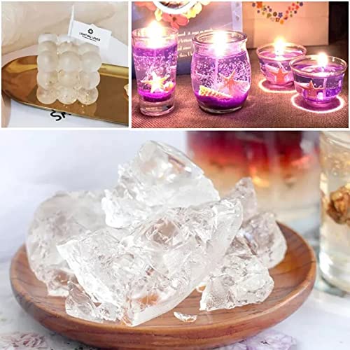 TooGet Transparent Jelly Wax DIY Candle Making Gel Wax Handmade Material Crystal Gel Candle for Candle Making and Handcraft Scented Wax Candles Supplies - 14 OZ