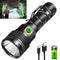 【30000 High Lumens】SST40 LED Torch with Power Display,Super Bright Rechargeable Flashlight,Type-C Fast Charging Flash Light with 5 Modes, IPX6 Waterproof Durable Torches for Camping Hiking Emergency