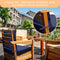 Huwena 6 Pcs Outdoor Deep Seat Chair Cushions Waterproof Patio Chair Cushions Set, Outdoor Cushions for Patio Furniture Replacement, Removable Back Cushion for Chair Sofa Couch(Navy Blue)