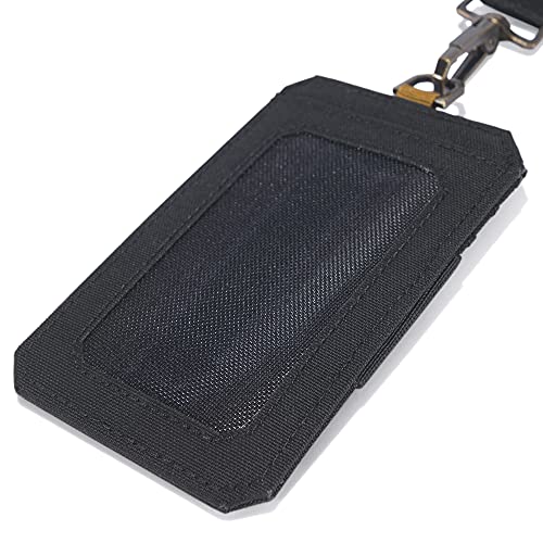 Carhartt Standard, Water-Repellent Canvas ID Holder with Reflective Lanyard, Nylon Duck (Black), One Size