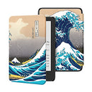 Ayotu Slim Case for 6" All-New Amazon Kindle 11th Generation 2022 (Model:C2V2L3)- Colorful PU Leather Cover with Auto Wake/Sleep- ONLY Fits 6 inch Basic Kindle 2022 Release, Surfing in Kanagawa