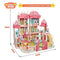 KIDBOT 62CM Tall DIY Miniature Doll House Barbie Dream Play Furniture Playhouses Toys Dollhouse Princess Castle Light Music DIY,with 14 Rooms 4 Stories,String Light & Music