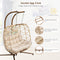 NICESOUL 2 Person Double Egg Chair Outdoor Patio Wicker Loveseat Hanging Chair Swing Egg Chairs with Cushions Double Seats Egg Chair 510 lbs Capaticy for Patio Backyard Balcony Bedroom Gift Cream