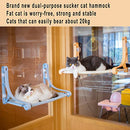 Window Cat Hammocks Pet Cat Bed Cat Perch Seat for Indoor Cats, Space Saving Cat Bed with Screw Suction Cups Durable Big Pet Perch Bed Holds Up to 20kg, Yellow