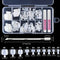 100 Pcs Fake Toenails - 10 Different Sizes Natural Toe Nails False with Glue, Cuticle Pusher and Organizer for Nail DIY and Nail Salon