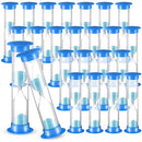 24 Pcs 5 Minute Sand Timer Plastic Hourglass 5 Min Visual Timer Mini Classroom Timer Small Shower Timer for Teacher Classroom School Must Haves Supplies Egg Sand Clock Kids Time Management (Blue)