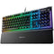 SteelSeries Apex 3 Whisper Quiet IP32 Water & Dust-Resistant Gaming Keyboard - Prism 10-Zone RGB Illumination - Premium Magnetic Wrist Rest