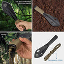 Backpacking Trowel, Portable Survival Shovel Lightweight Hiking Camping Trowel, Small Camping Multitool with Carrying Pouch for Hiking Digging Outdoor Gardening