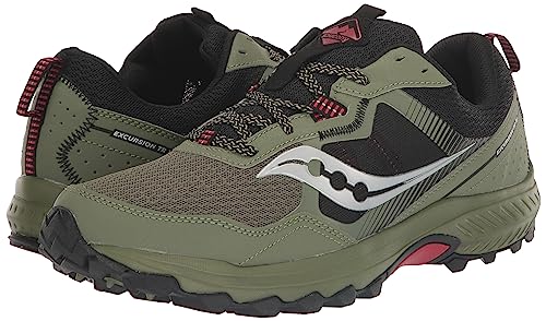 Saucony Men's Excursion TR16 Trail Running Shoe, Glade/Black, US 10.5