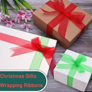 1-1/2 inch Christmas Organza Ribbon for Gift Wrapping,200 Yard Craft Sheer Chiffon Ribbon for Gift Wrapping,Bouquet Wrapping,Decoration,All Crafting