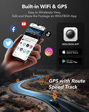 WOLFBOX i07 Dash Cam, 3 Channel Dash Cam Built in WiFi GPS, 4K+1080P Dash Camera Front and Inside, 2K 1440P+1080P+1080P, 3" LCD Super IR Night Vision, 24 Hours Parking Monitor, Support 128GB Max