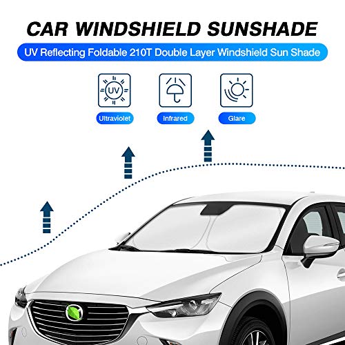 KUST Custom Fit Windshield Sun Shade for Mazda CX-30 2019-2023 CX30 Sunshade Foldable Sun Visor Protector Blocks UV Rays Keep Your Car Cooler