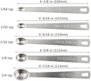 5PCS Stainless Steel Measuring Spoons, Set of 5 (Tad, Dash, Pinch, Smidgen and Drop) Mini Spoon for Baking Cooking- 1/64, 1/32, 1/16, 1/8 and 1/4 Teaspoon