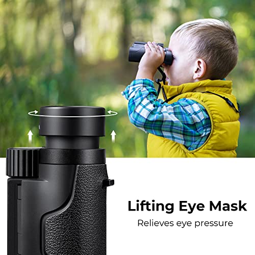 K&F Concept 8x21 Compact Binoculars Kids Adults, BAK4 Prism + FMC Broadband Green Film for Birdwatching、Outdoor Adventure、Show and Concert.