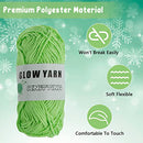 5 Rolls Glow in The Dark Yarn 58 Yard Luminous Yarn for Crocheting Soft Glow Crochet Yarn 5 Colors Glow Yarn Knitting Creative Luminous Knitting Yarn Fluorescent Yarn for DIY Arts Crafts Party