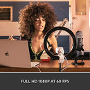 Logitech for Creators StreamCam - Premium Webcam for Streaming and Video Content Creation, Full HD 1080p 60 fps, Premium Glass Lens, Smart Autofocus, USB Connection, for PC, Mac, Off White