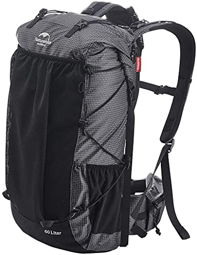 Naturehike 65L Hiking Backpack for Outdoor Camping Travel Trekking Rucksack for Men (black-65L)