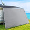 Caravan Privacy Screens Roll Out Awning 3.7X1.95M End Wall Side Sun Shade Screen