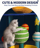 Cat Scratching Post, Mushroom Claw Scratcher Pole Natural Sisal Rope Scratching Board for Indoor Kitten Training Interactive Toys Activity Center Small Cats Tree Climbing Tower House Accessories (Cat Tower)