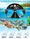 Zenoplige Mask Fins Snorkel Set Adults Men Women, Swim Goggles 180 Panoramic View Anti-Fog Anti-Leak Dry Top Snorkel and Dive Flippers Kit with Gear Bag for Snorkeling Swimming Scuba Diving Training