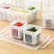 [1 Pack]Fridge Food Storage Containers with Lids Airtight Refrigerator Food Fresh Box with 6 Pcs Detachable Drain Basket Vegetables Sealed Keeper for Ginger Garlic Onion (1)