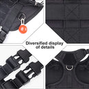 Tactical Dog Vest Harness with Pouches for Medium Large Dogs No Pull, Military Dog Harness with Rubber Handle, Service Dog Vest with Molle & Loop Panels, Adjustable Pet Harness for Hunting Walking