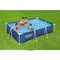 Bestway Steel Pro 9.8' x 6.6' x 26" Rectangular Steel Frame Above Ground Outdoor Backyard Swimming Pool Set with 330 GPH Filter Pump