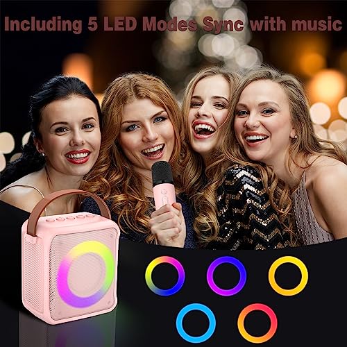 Ankuka Bluetooth Karaoke Machine for Kids and Adults with Colorful hotsell LED Lights