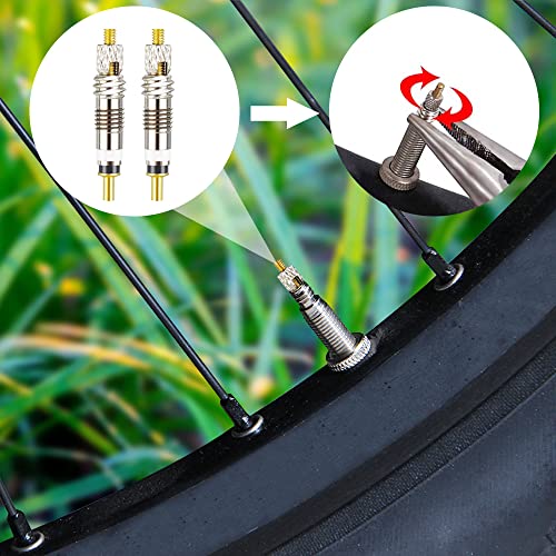 8Pcs Cycling Syringe Kit, Tubeless Tire Sealant Injector with Switch, Presta Valve Core and Removal Tool, No Tubes Tire Sealant Bicycle (White,Blue)