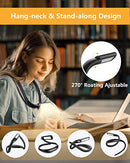 LED Neck Reading Light, Book Light for Reading in Bed, 3 Colors, Multi-Level Brightness Adjustment, Bendable Arms, Upgrade Rechargeable with 1800mAh Large Capacity.