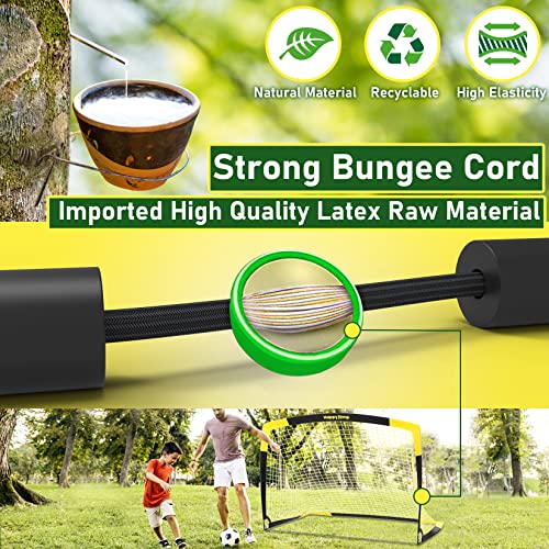 Happy Jump Soccer Goal for Backyard Pop Up Foldable Soccer Net for Children Gift (Black+Yellow, 5' x 3.6')